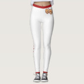 Ehefrau Red Hearts Moderner Valentinstag Leggings (Vorderseite)