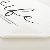 Ehefrau Red Liebe Herz Elegantes Script Personalis Sherpadecke (3/4)