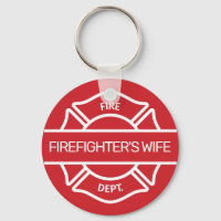 Ehefrau Roter Schlüsselanhänger des Feuerwehrmanns