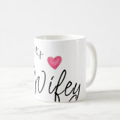 Ehefrau rotes Herz seit Jahr zukünftige Ehefrau Va Kaffeetasse (VorderseiteRechts)