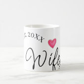 Ehefrau rotes Herz seit Jahr zukünftige Ehefrau Va Kaffeetasse (Mittel)