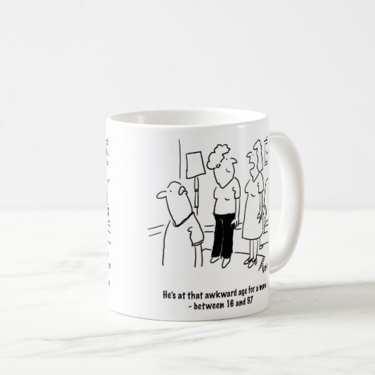 Ehefrau sagt, dass der Ehemann in diesem unangeneh Kaffeetasse (VorderseiteRechts)