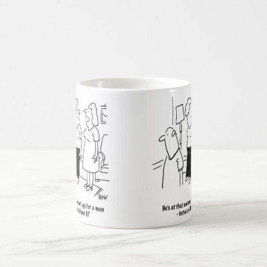 Ehefrau sagt, dass der Ehemann in diesem unangeneh Kaffeetasse (Mittel)