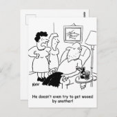 Ehefrau sagt, dass Husband nicht versucht, sich zu Postkarte (Vorne/Hinten)