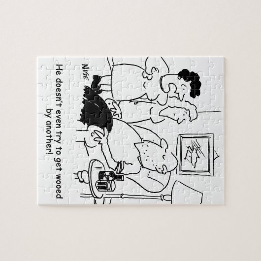 Ehefrau sagt, dass Husband nicht versucht, sich zu Puzzle (Horizontal)