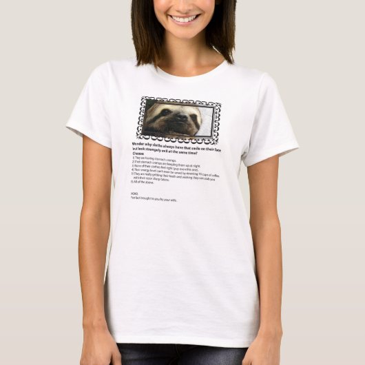 Ehefrau Sloth Day Shirt (Vorderseite)