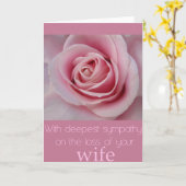 Ehefrau Sympathische Karte mit Rose (Gelbe Blume)