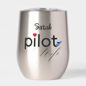 Ehefrau-Typografie und Flugzeug, einfach, Minimali (Vorderseite)