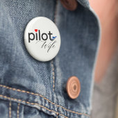 Ehefrau-Typografie und Flugzeug, einfach, Minimali Button