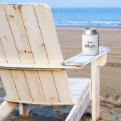 Ehefrau-Typografie und Flugzeug, einfach, Minimali Dosenkühler