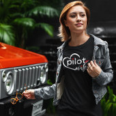 Ehefrau-Typografie und Flugzeug, einfach, Minimali Tri-Blend Shirt