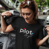 Ehefrau-Typografie und Flugzeug, einfach, Minimali Tri-Blend Shirt