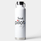 Ehefrau-Typografie und Flugzeug, einfach, Minimali Trinkflasche (Vorderseite)