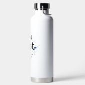 Ehefrau-Typografie und Flugzeug, einfach, Minimali Trinkflasche (links)