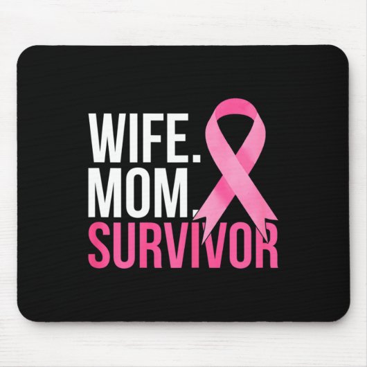 Ehefrau Überleben Brustkrebs Bewusstsein Mousepad (Vorne)