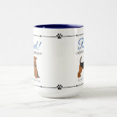 Ehefrau und Airedale Terriers Hunde Tasse (Zentrum)