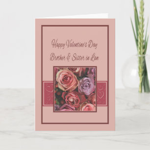 Ehefrau und Brüder Happy Valentinstag Rose Feiertagskarte
