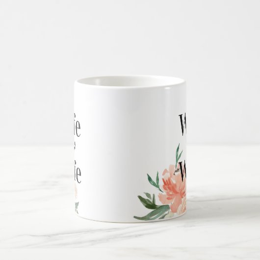 Ehefrau und Ehefrau im Wasserfarbenfrohen Frühling Kaffeetasse (Mittel)