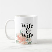 Ehefrau und Ehefrau im Wasserfarbenfrohen Frühling Kaffeetasse (Links)