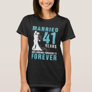 Ehefrau und Ehemann Verheiratet 41 Jahre im Vorfel T-Shirt