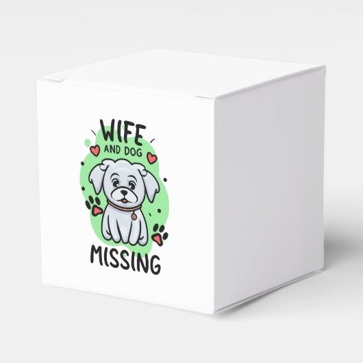 Ehefrau und Hund Vermisst Geschenkschachtel (Vorderseite)