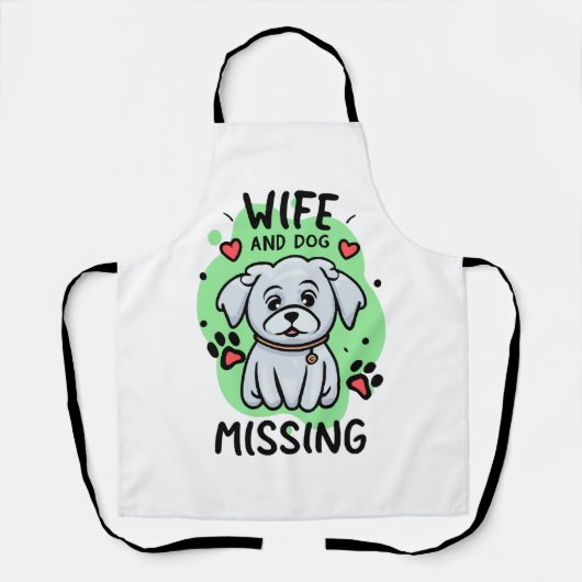 Ehefrau und Hund Vermisst Schürze (Vorderseite)