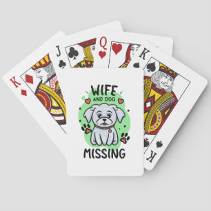 Ehefrau und Hund Vermisst Spielkarten