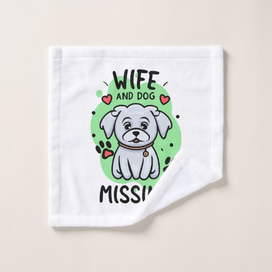 Ehefrau und Hund Vermisst Waschlappen (Waschlappen)