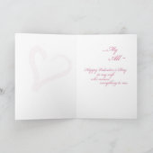 Ehefrau Valentinstag Feiertagskarte (Innenseite)