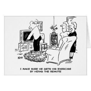 Ehefrau Versteckt die Remote-Kontrolle des Fernseh