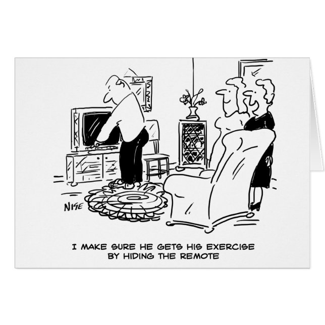 Ehefrau Versteckt die Remote-Kontrolle des Fernseh (Vorderseite (Horizontal))