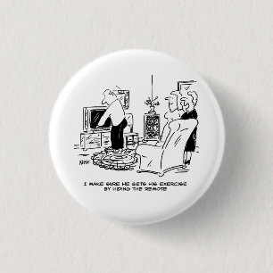 Ehefrau Versteckt die Remote-Kontrolle des Fernseh Button