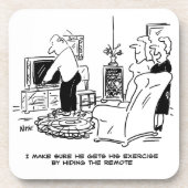 Ehefrau Versteckt die Remote-Kontrolle des Fernseh Getränkeuntersetzer (Vorderseite)