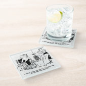 Ehefrau Versteckt die Remote-Kontrolle des Fernseh Glasuntersetzer (Schrägansicht)