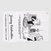 Ehefrau Versteckt die Remote-Kontrolle des Fernseh Golfhandtuch (Horizontal)