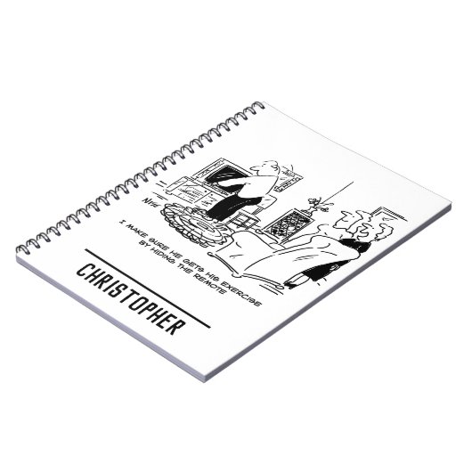 Ehefrau Versteckt die Remote-Kontrolle des Fernseh Notizblock (Linke Seite)