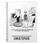 Ehefrau Versteckt die Remote-Kontrolle des Fernseh Notizblock (Vorderseite)