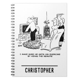 Ehefrau Versteckt die Remote-Kontrolle des Fernseh Notizblock