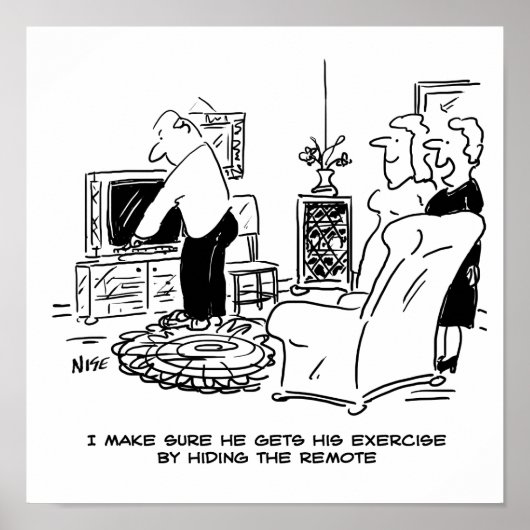 Ehefrau Versteckt die Remote-Kontrolle des Fernseh Poster (Vorne)