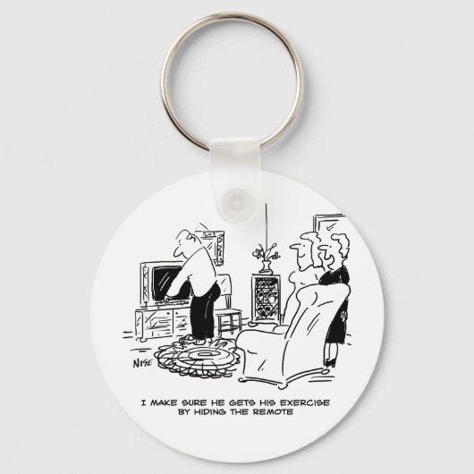 Ehefrau Versteckt die Remote-Kontrolle des Fernseh Schlüsselanhänger (Vorderseite)