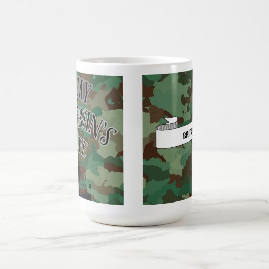 Ehefrau von Army Veteran Kaffeetasse (Mittel)