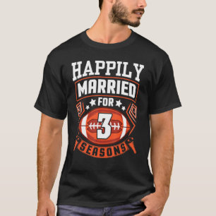 Ehefrau von Ehemann glücklich Verheiratet für 3 Ja T-Shirt