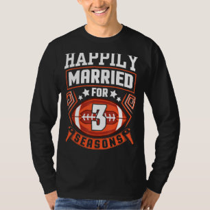 Ehefrau von Ehemann glücklich Verheiratet für 3 Ja T-Shirt