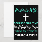 Ehefrau von Pastor wegen VollzeitMultitasking Dankeskarte (Vorne/Hinten)