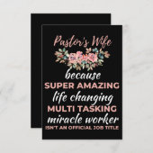 Ehefrau von Pastor, weil sich das Phantastische Le Dankeskarte (Vorne/Hinten)