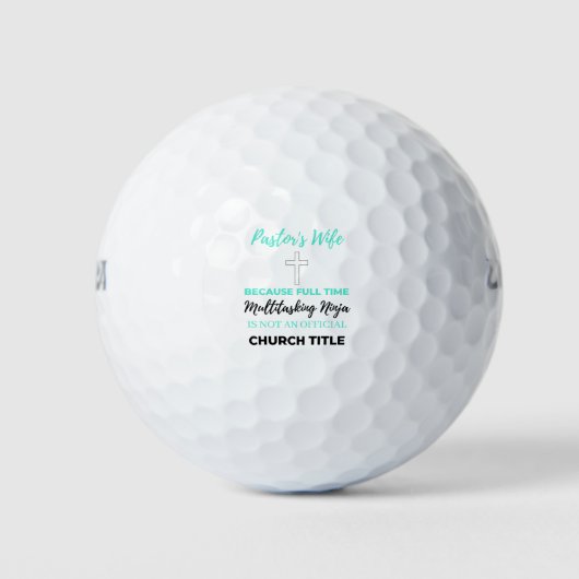 Ehefrau von Pastor, weil Vollzeit-Multitasking bl Golfball (Vorderseite)