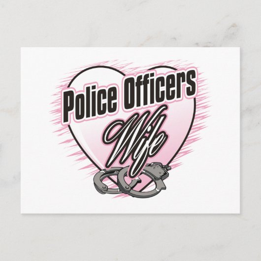 Ehefrau von Polizeibeamten Postkarte (Vorderseite)