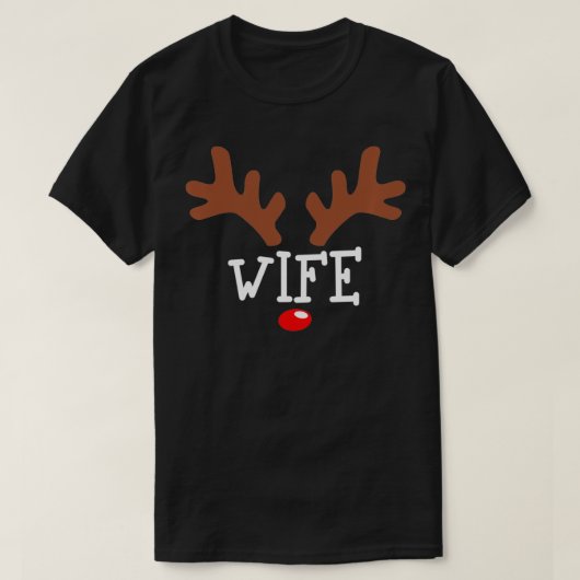 Ehefrau Weihnachts-Rentieroutfit Funny Couple Matc T-Shirt (Design vorne)