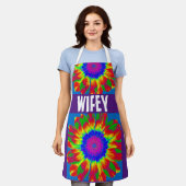 EHEFRAU WIFEY GEFÄRBTE KRAWATTE KÜCHE SCHÜRZE (Getragen)