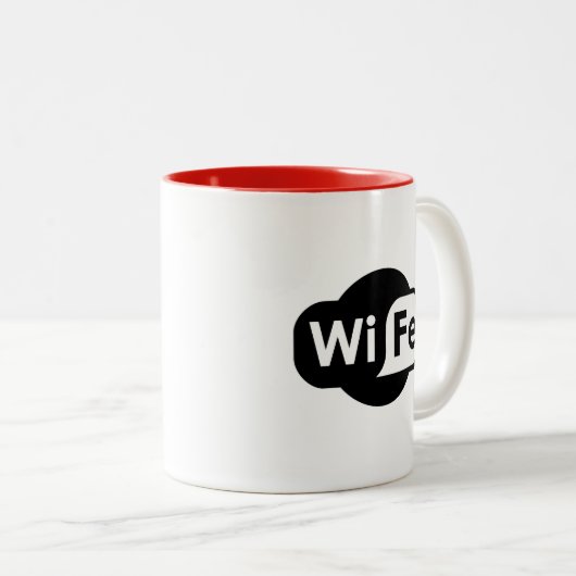 Ehefrau - WiFi Parody Zweifarbige Tasse (VorderseiteRechts)